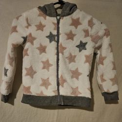 Girl Zip up Hoodie Sweatshirt Soft Fuzzy Fleece Jacket for Girls 