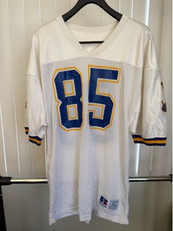 Vintage Men’s Russell Athletic White/Blue /Gold #85 Cobra Graphic Jersey Size XL