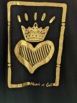 Heart Of Gold Large   Ladies Top