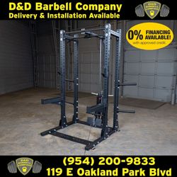 Commercial Half Rack With Extension, Lat Pulldown Attachment And Weight Stack. Commercial Gym Equipment 