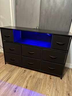 Black Dresser with LED Light and 8 Drawers new in box 📦