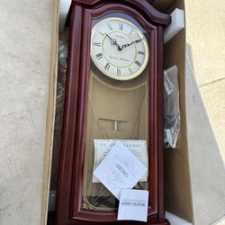 Brand New Seiko Pendulum Quartz Chime Wall Clock With QXH118BLH