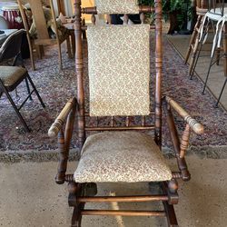 Victorian Hunzinger Style Spring Rocking Chair, Vintage