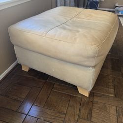 Leather ottoman