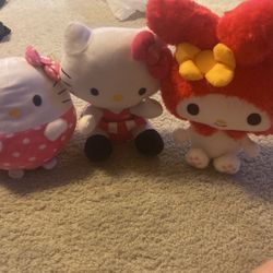 Hello Kitty And My Melody Plushies