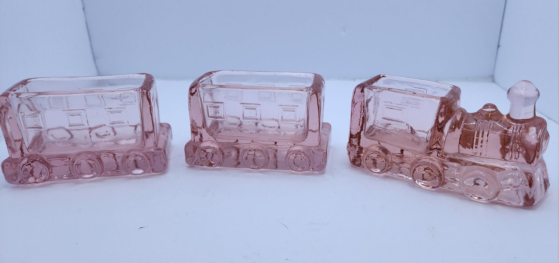 1950's Pink Depression Glass Train