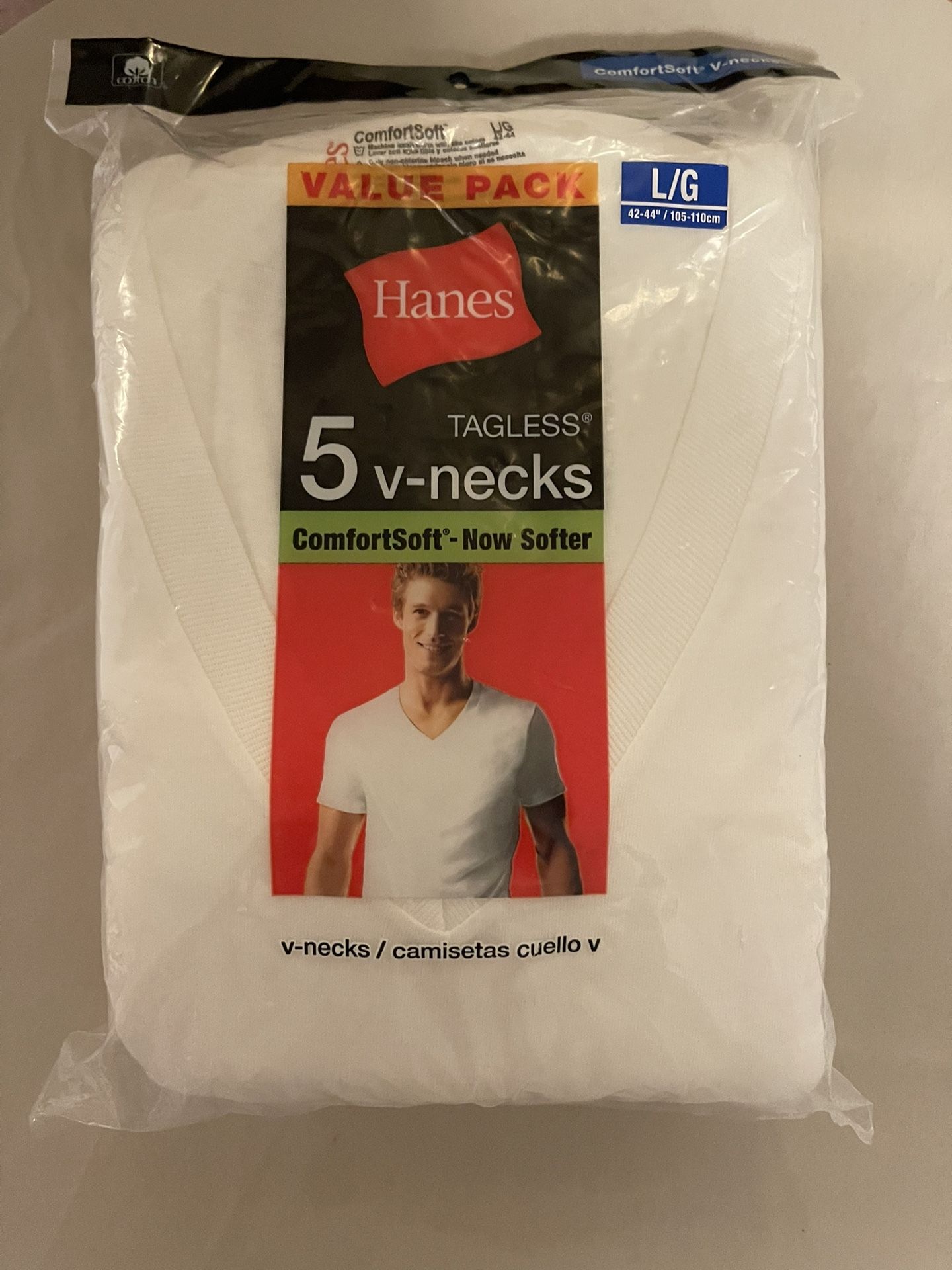 Brand New Men’s Undershirts/T-Shirts Size L (pack of 5)