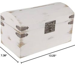 White Rustic Invitation Card Box 