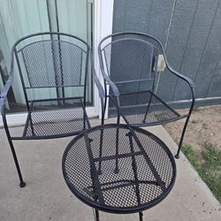 Table 2 Chairs Metal 
