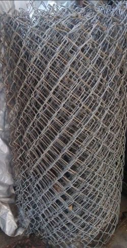 Galvanized chain link fence