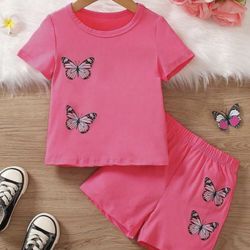 Butterfly Pajama Short Set