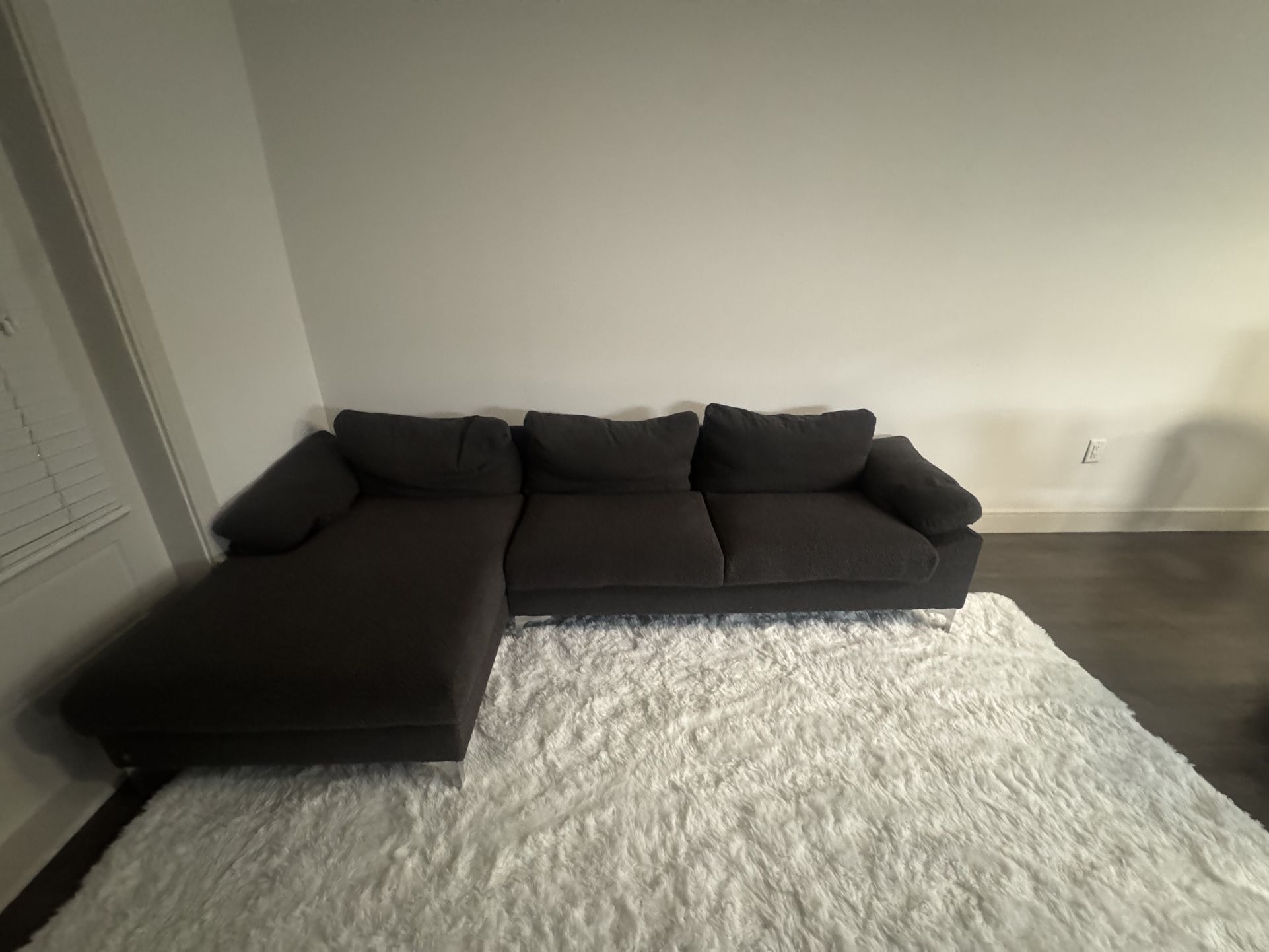 Dark Gray L Shaped Couch