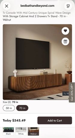 TV Console Walnut 70”  - Unassembled in Box