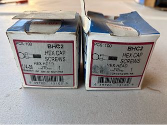 Two 100-Pack 1/4-20 x 1” Hex Head Cap Screws – Zinc Plated