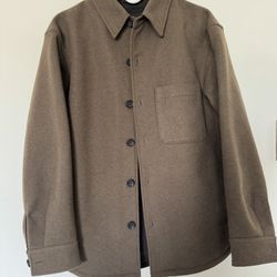 Uniqlo Shirt Jacket Tan/Brown Medium