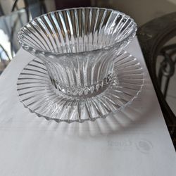 Heisey Ridgeleigh Mayonnaise Dish With Saucer