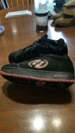Heelys, shoes with wheels !