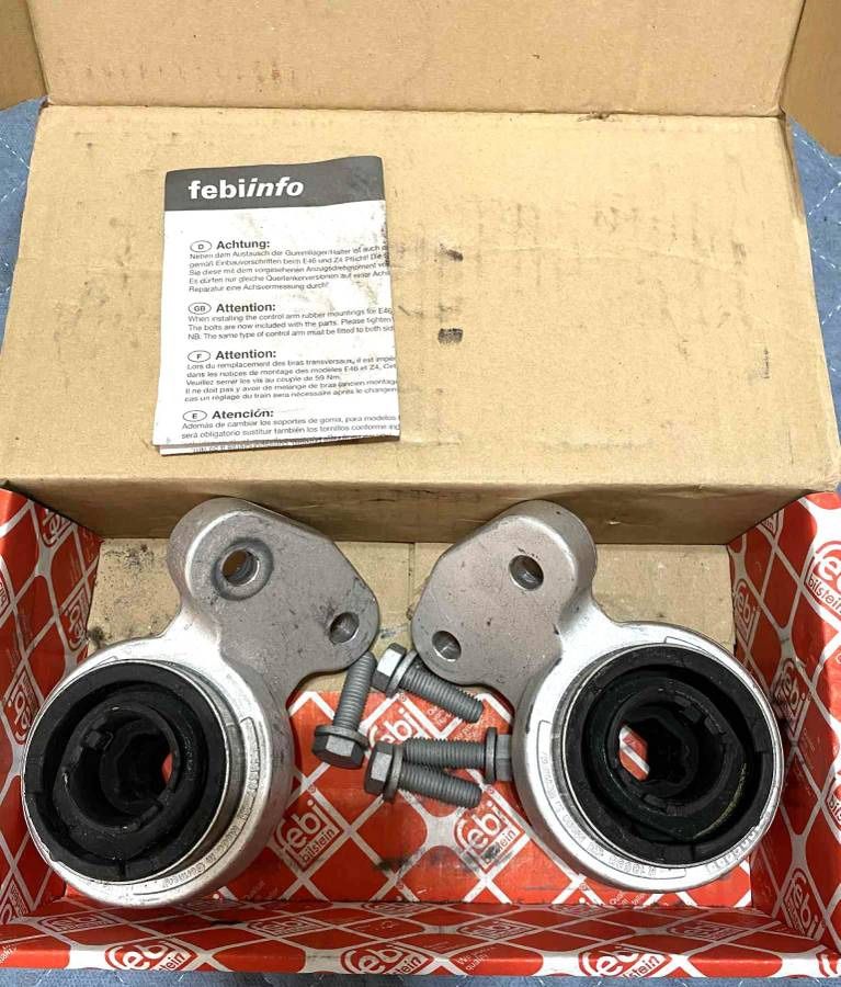 Febi-Bilstein Front Lower Rearward Control Arm Bushing Kit – BMW 3-Series (E46) / Z4 (E85/E86)