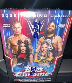 WWE Topps chrome trading cards factory sealed blaster box