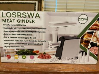 3200W Electric Meat Grinder & Sausage Stuffer, Heavy Duty SS Mincer w/ Kit,