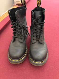 Dr. Martens Black Leather Lace-Up Boots