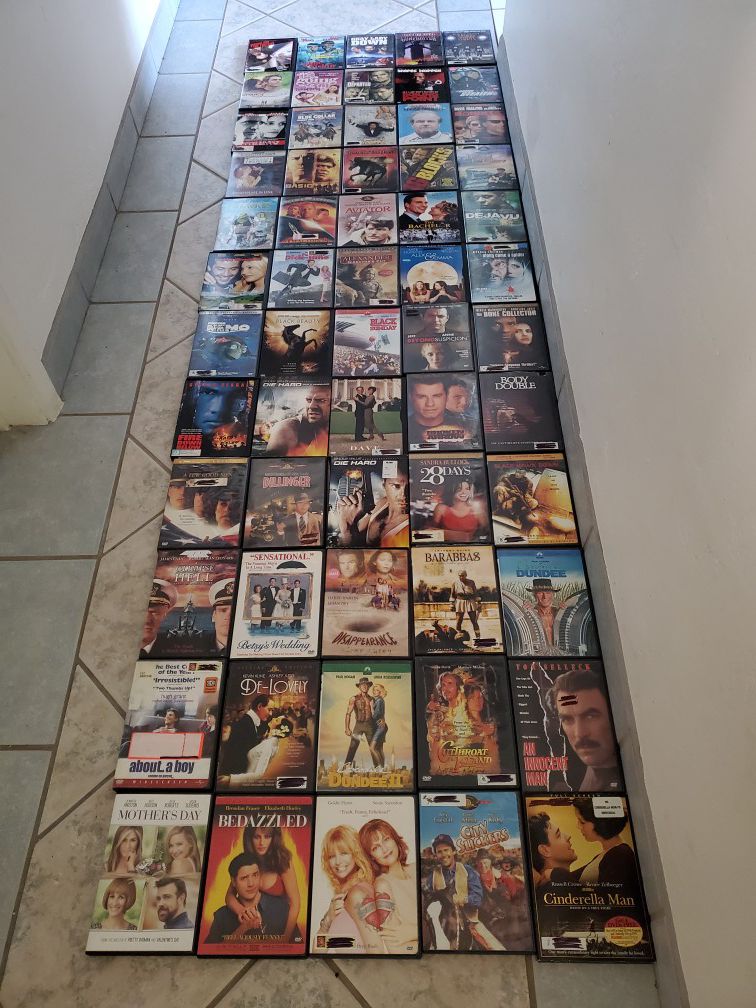 LOT OF 100 ASSORTED DVD'S FOR $40