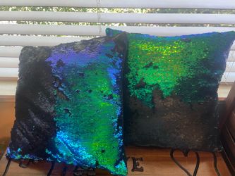 2 sequins pillows