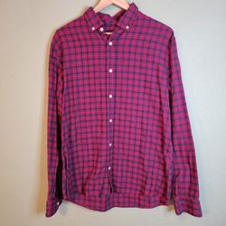 Slate & Stone Plaid Button Up Size Large 