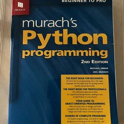 Murach’s Python Programming 2nd Edition — Brand New