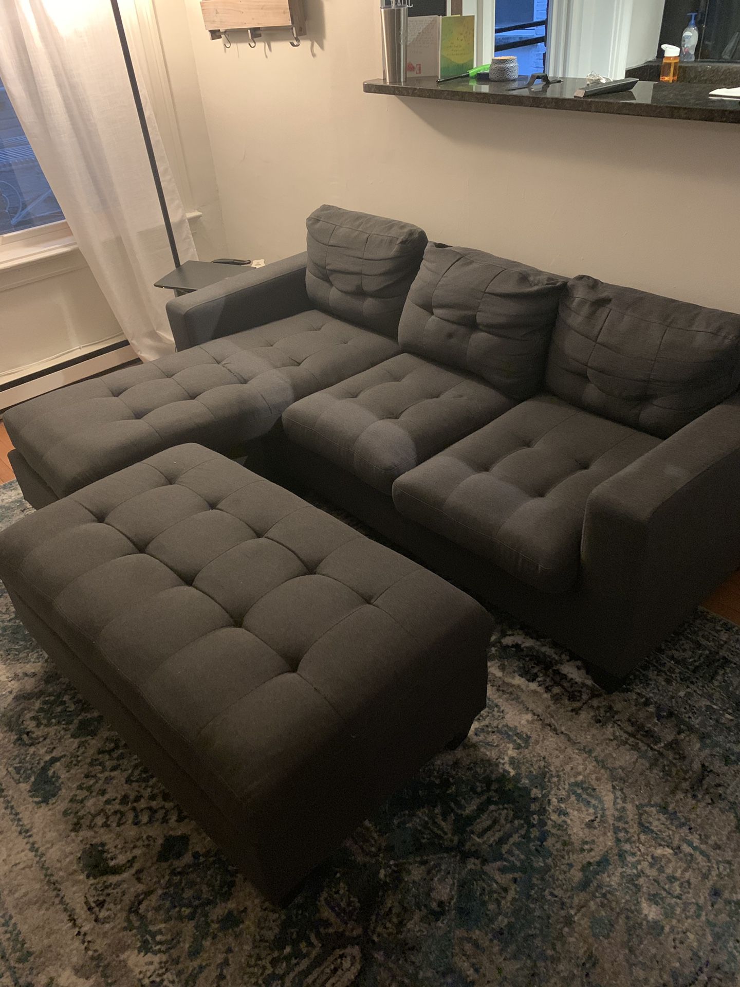 Gently used Couch and ottoman (MUST PICK UP) $200 OBO