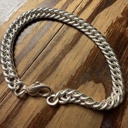 Silver Curblink Braclete