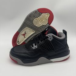 Nike Air Jordan 4 Bred Reimagined PS BQ7669-006 Youth Size 13C 