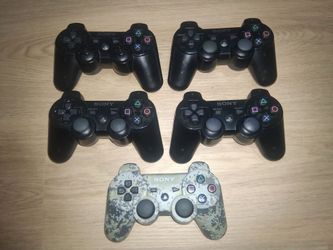 Lot of 5 Official Sony PS3 Wireless Controllers - FIRM $100 CASH