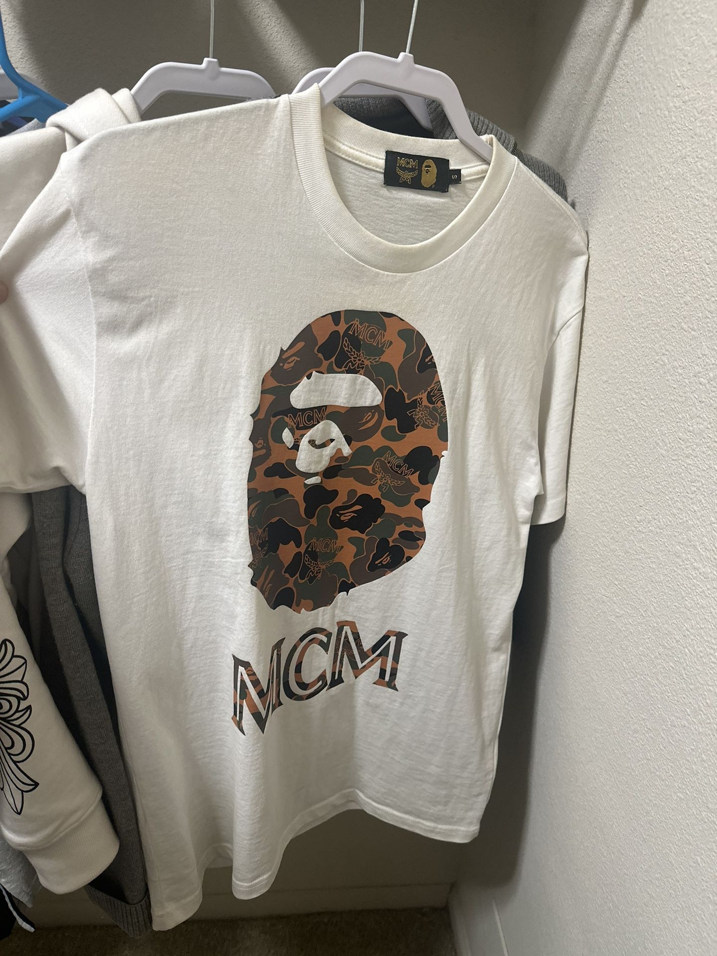 Rare bape X MCM Shirt Size S