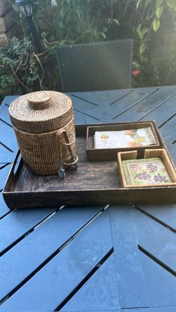 Elegant Rattan Serving Tray