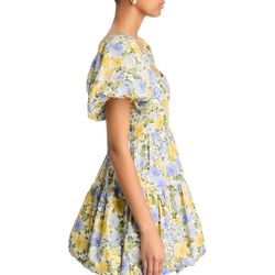 Aqua Bubble Mini Dress