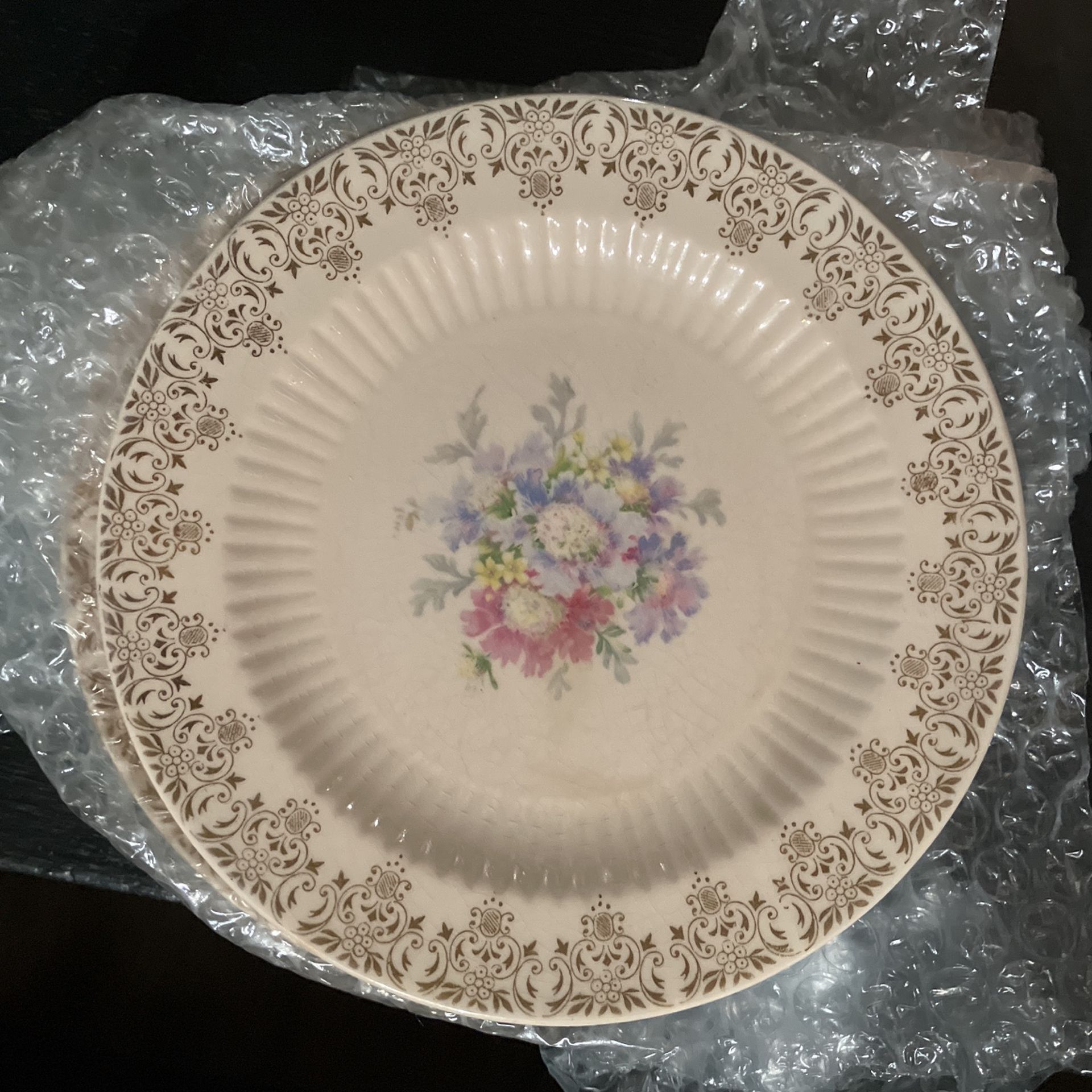 Gold Trim Heritage Side Bread Plates - Lot Of 8-