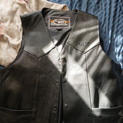 Custom Built Leather Motorcycle Vest