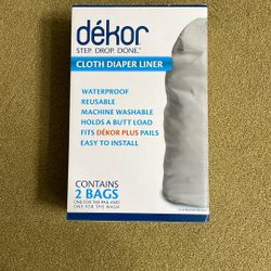 Dekor Cloth Diaper Liner For Dekor Plus Pails (2 Pack) - New Open Unused In Box