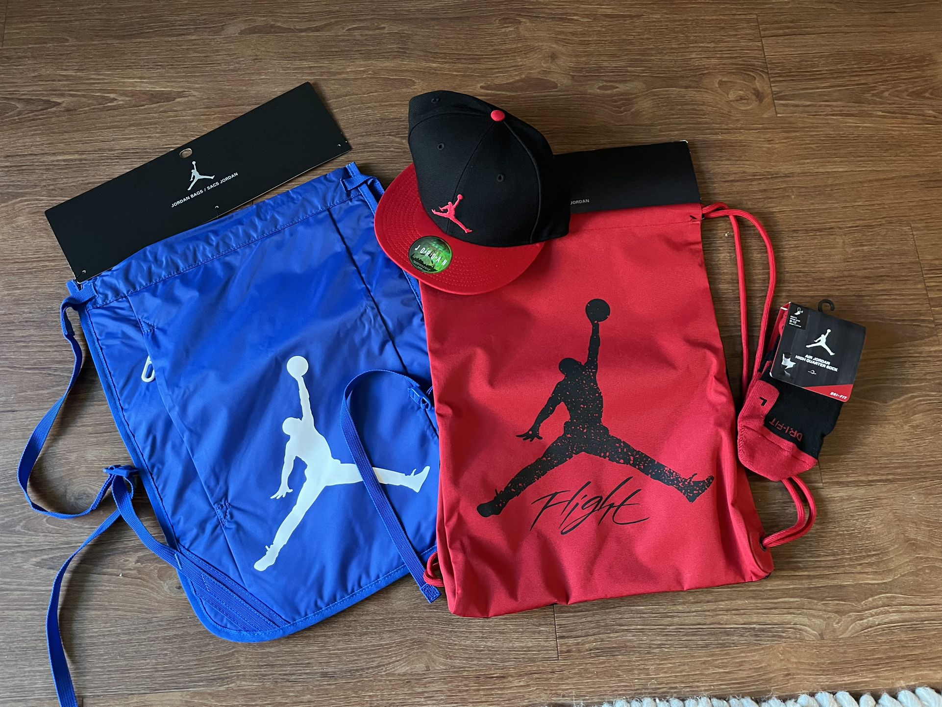 Michael Jordan Air Jordan Jumpman Hat Socks And 2 Bags