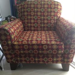 Accent Chair Modern Print