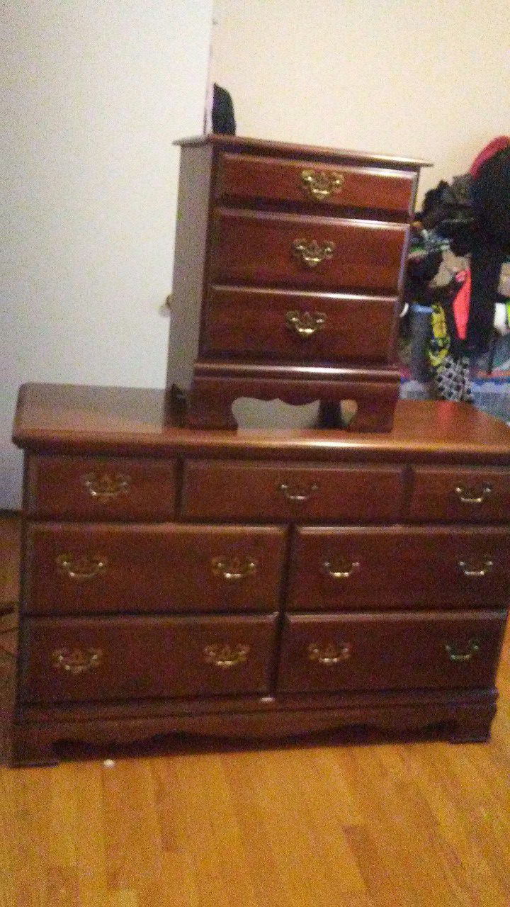 Real Wood Dresser/Mirrow and a Night Stand