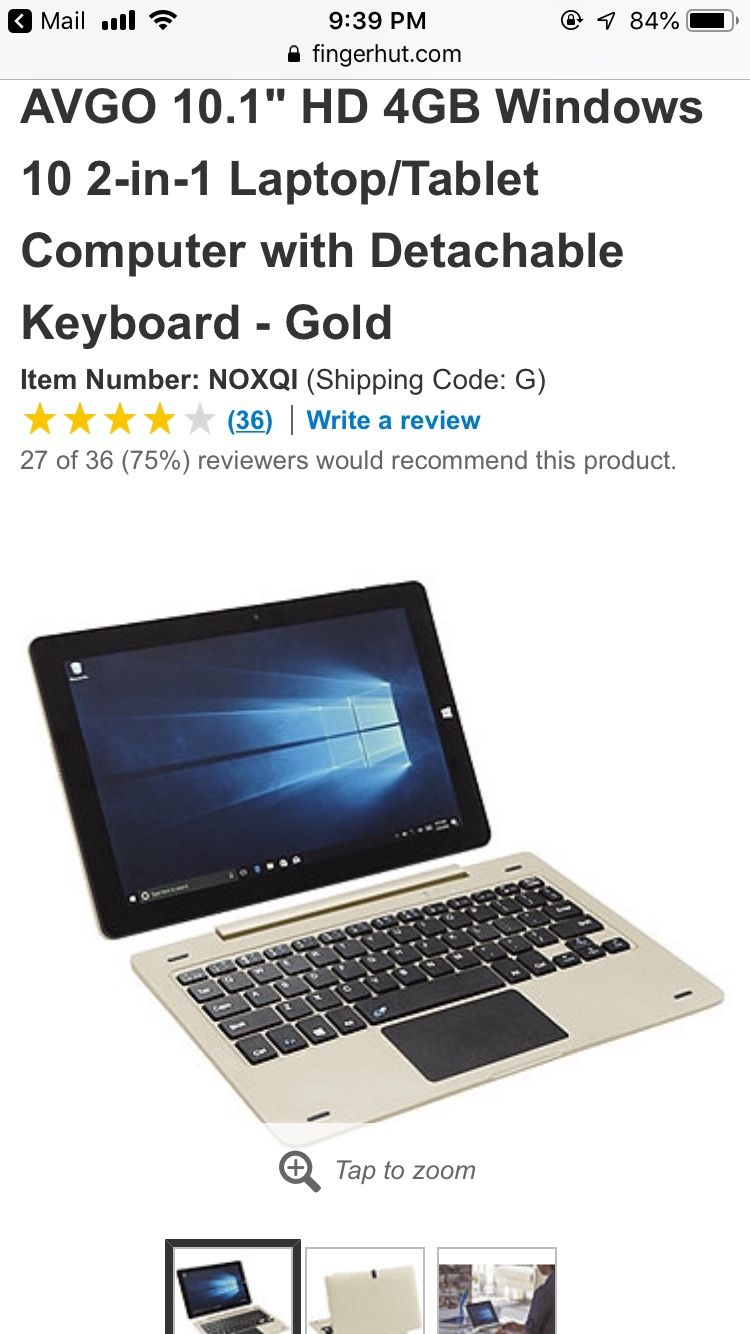 Laptop/Tablet Computer with Detachable Keyboard