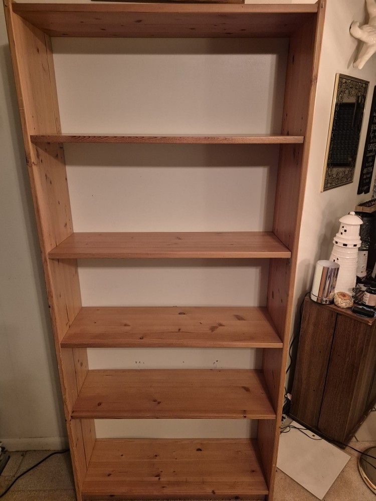 Premium Solid Pine Bookshelf - 6-Foot Tall! - Pre-Assembled - $100
