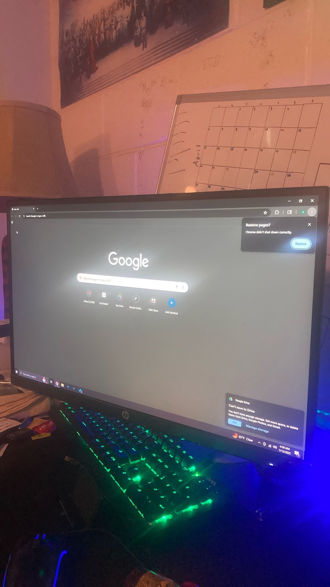 27in HP Monitor 60hz 