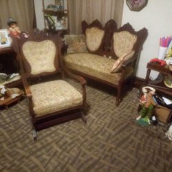 Love Seat   Rocker Chair  2chair Old Antique   Pieces  175  All 