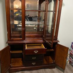 Solid Wood China Cabinet 