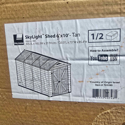 PALRAM SkyLight™ Shed 6'x10’ Retail $1,250