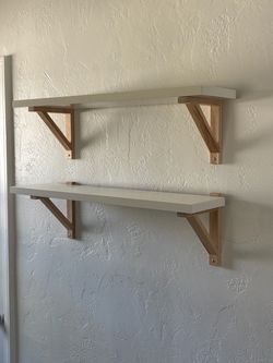 White shelves