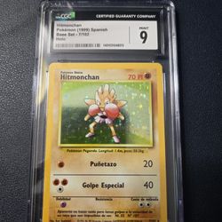 1999 Pokemon SPANISH Unlimited Base Set Hitmonchan Holo 7/102 